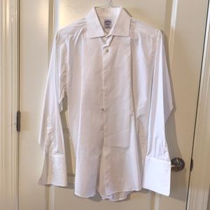 Men’s White Brooks Brothers Tuxedo Shirt